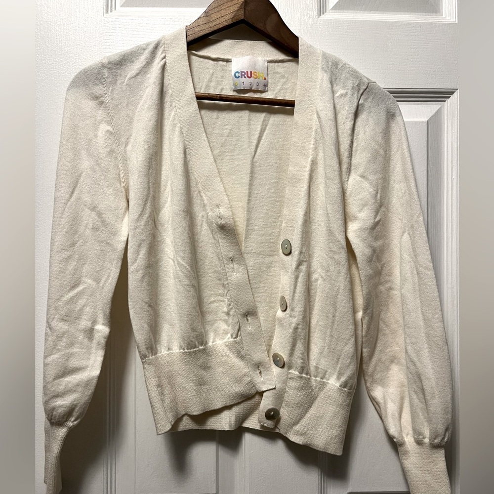 CRUSH Cream Cardigan Sweater, Women’s